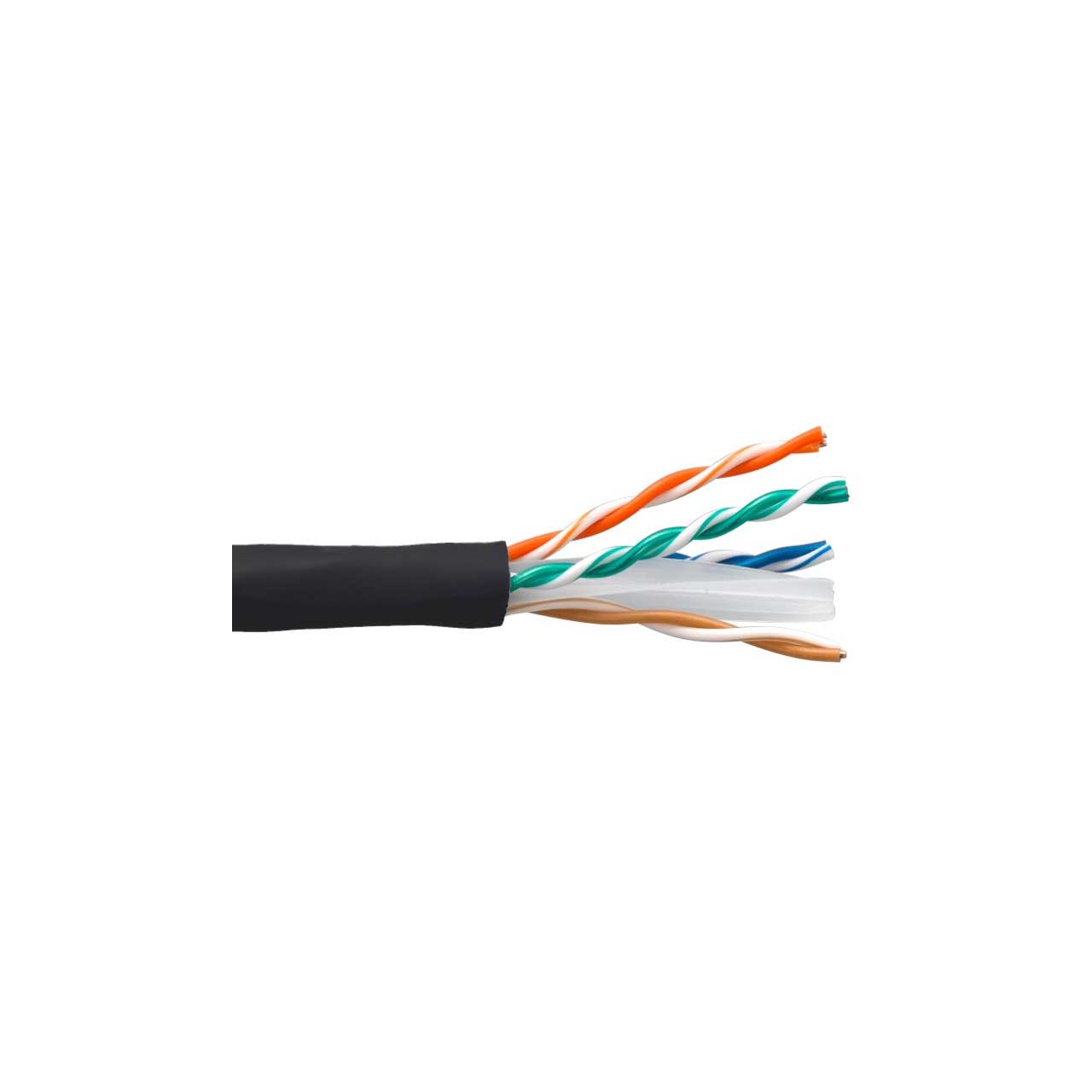 Connectronics 10X8-212TH-CMR 550MHz CAT6 Ethernet Cable - 1000 Foot - Black CTX-10X8212THCMR