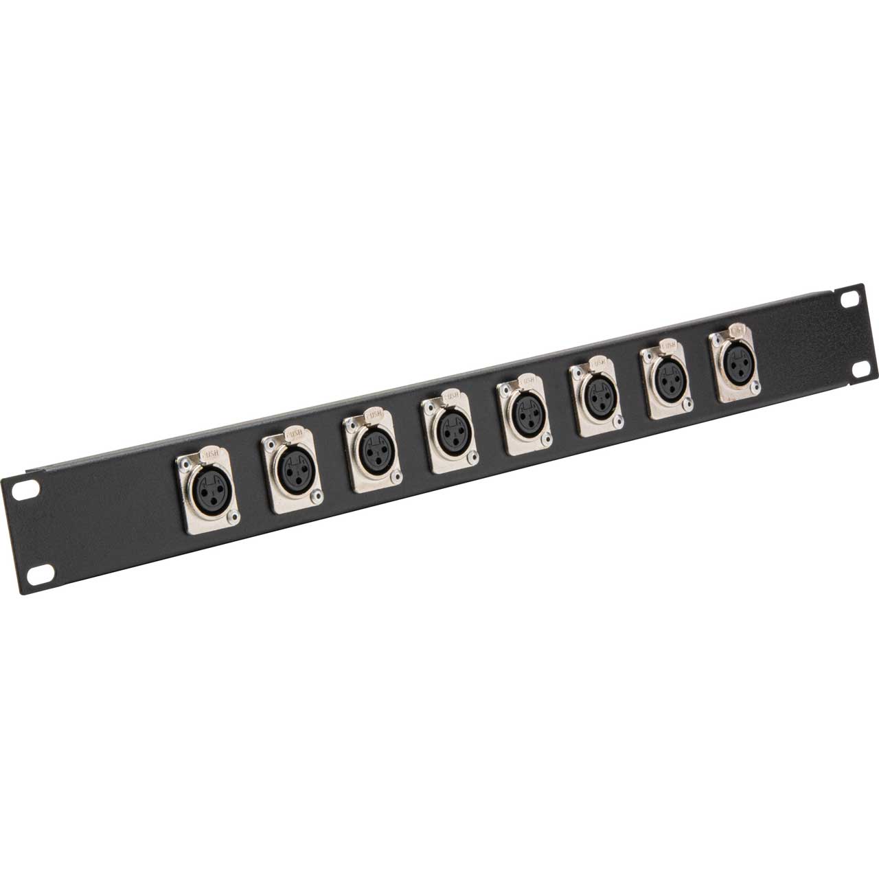 My Custom Shop CTX8XFXF XLR FeedThrough 1RU Patch Panel 8 Female
