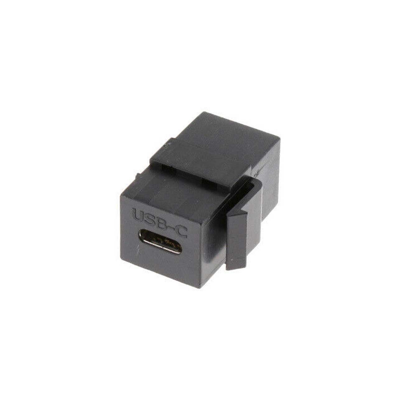 LOGILINK USB 3.1 Gen2 Type-C keystone coupler C/F to USB-C/F black