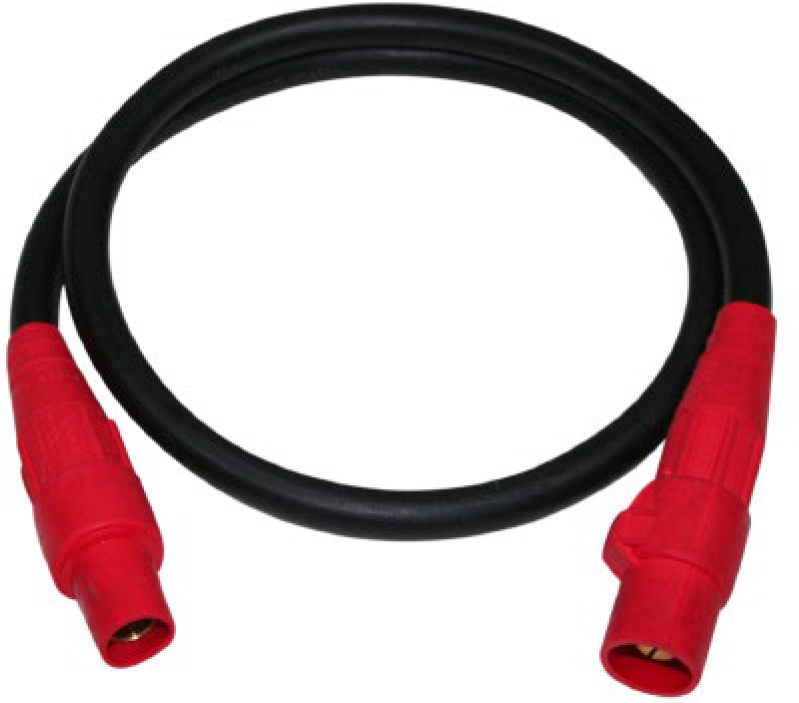 Milspec D1142025RD 2/0 Stage Lighting Cable with 400A Camlock Ends