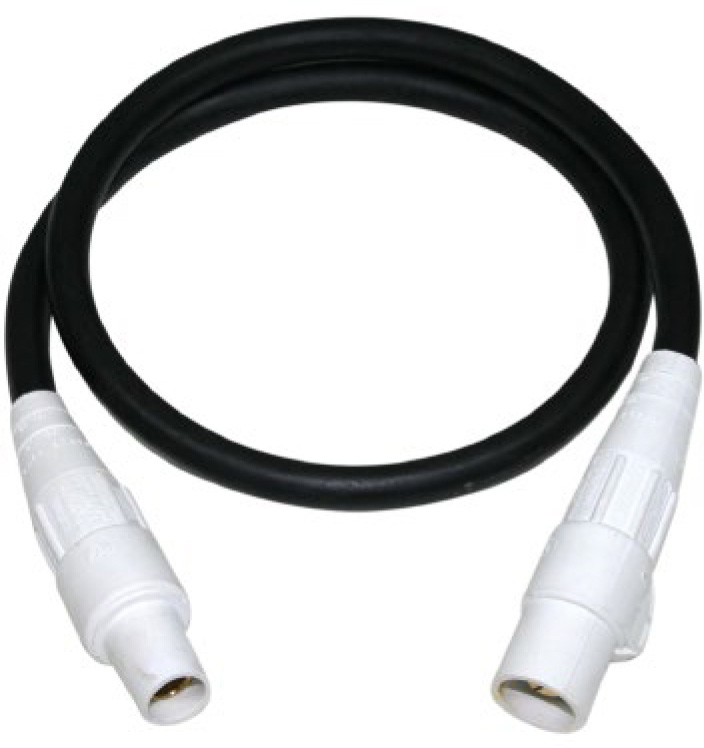 Milspec D1144050WH 4/0 Stage Lighting Cable with 400A Camlock Ends