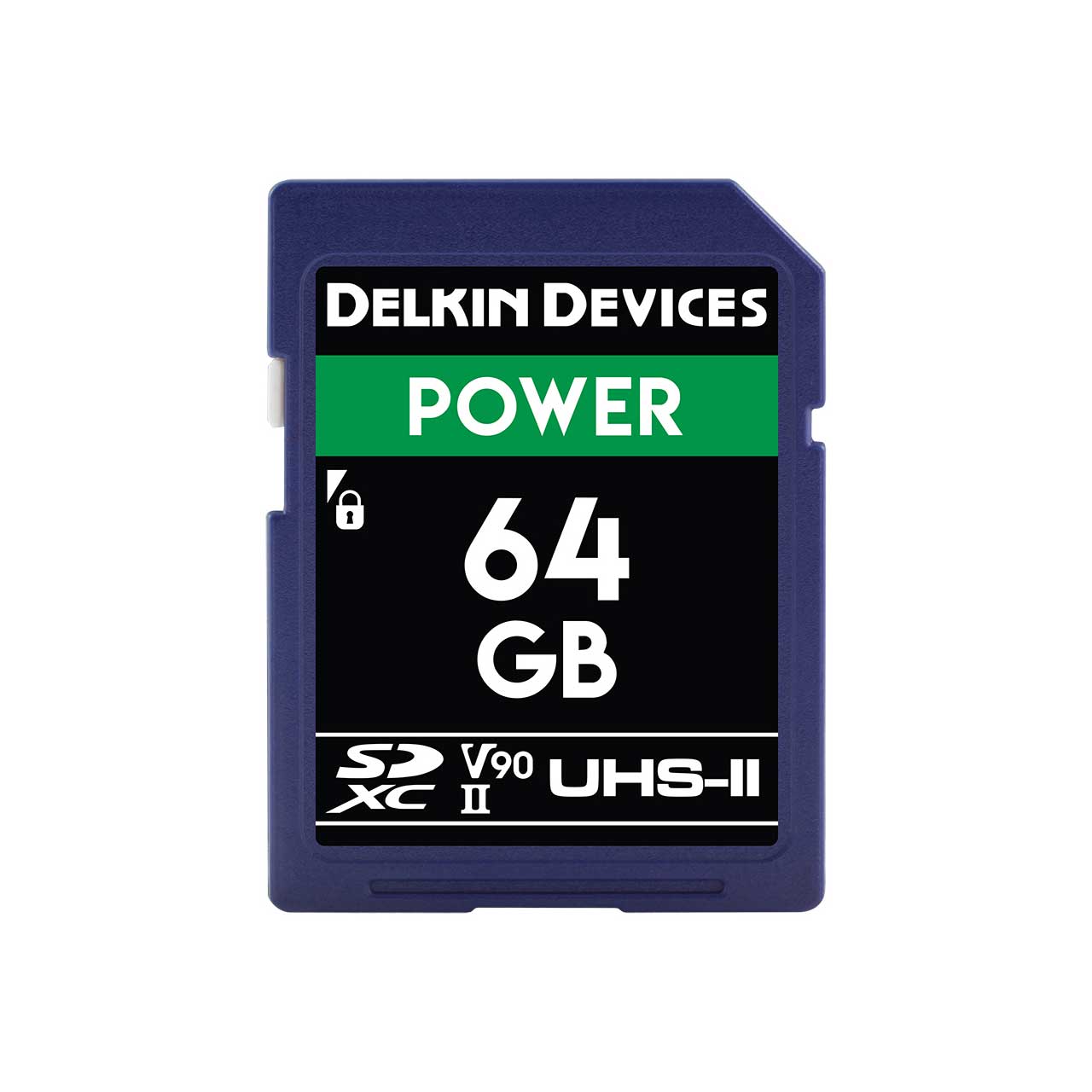 Delkin DDSDG200064G POWER V90 UHS-II SDXC Memory Card 300/250 - 64GB  DDSDG200064G