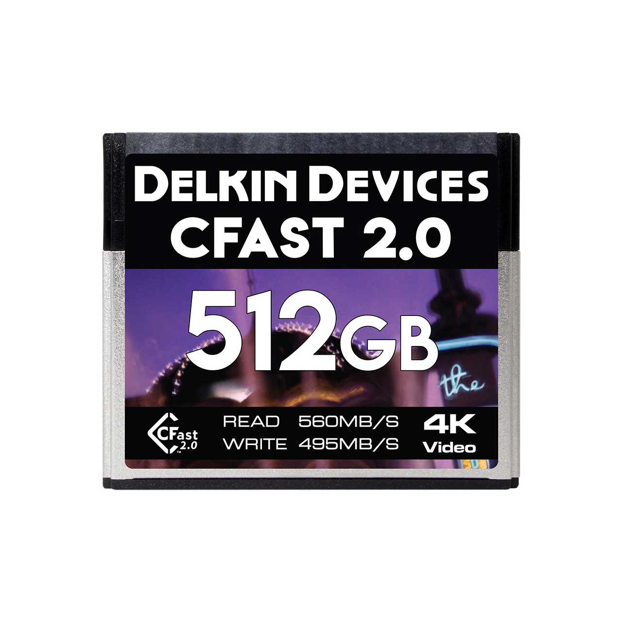 Delkin DDCFST560512 CFast 2.0 Memory Card 590/495 - 512Gb  DDCFST560512