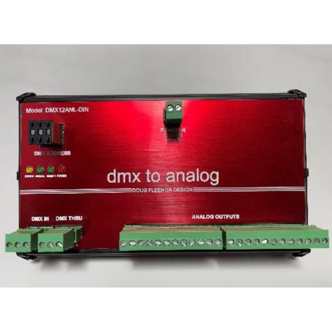 Doug Fleenor Design - DFD-DMX12ANL-DIN 12-Channel DMX to Analog ...