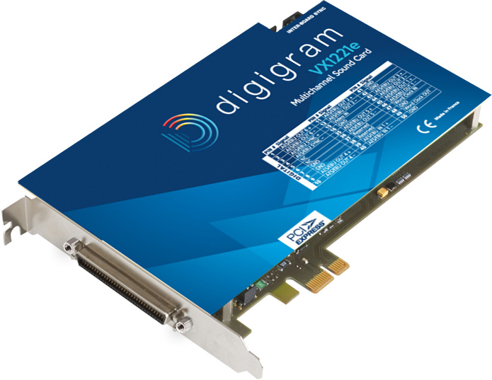 Digigram VX1221E Multichannel PCM Sound Card with 1x Stereo AES/EBU Input with SRC & 6x Stereo