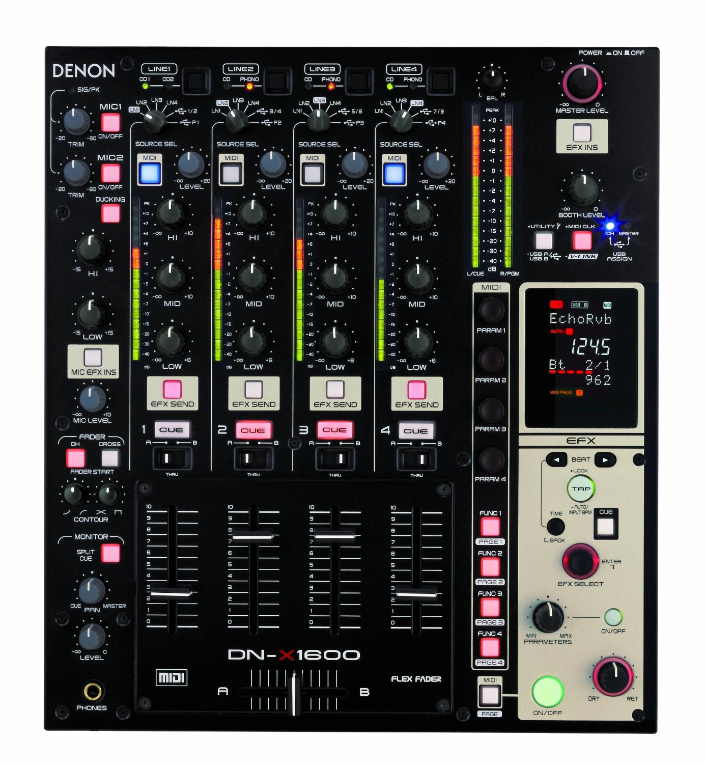 Denon DNX1600 Professional Digital DJ Mixer