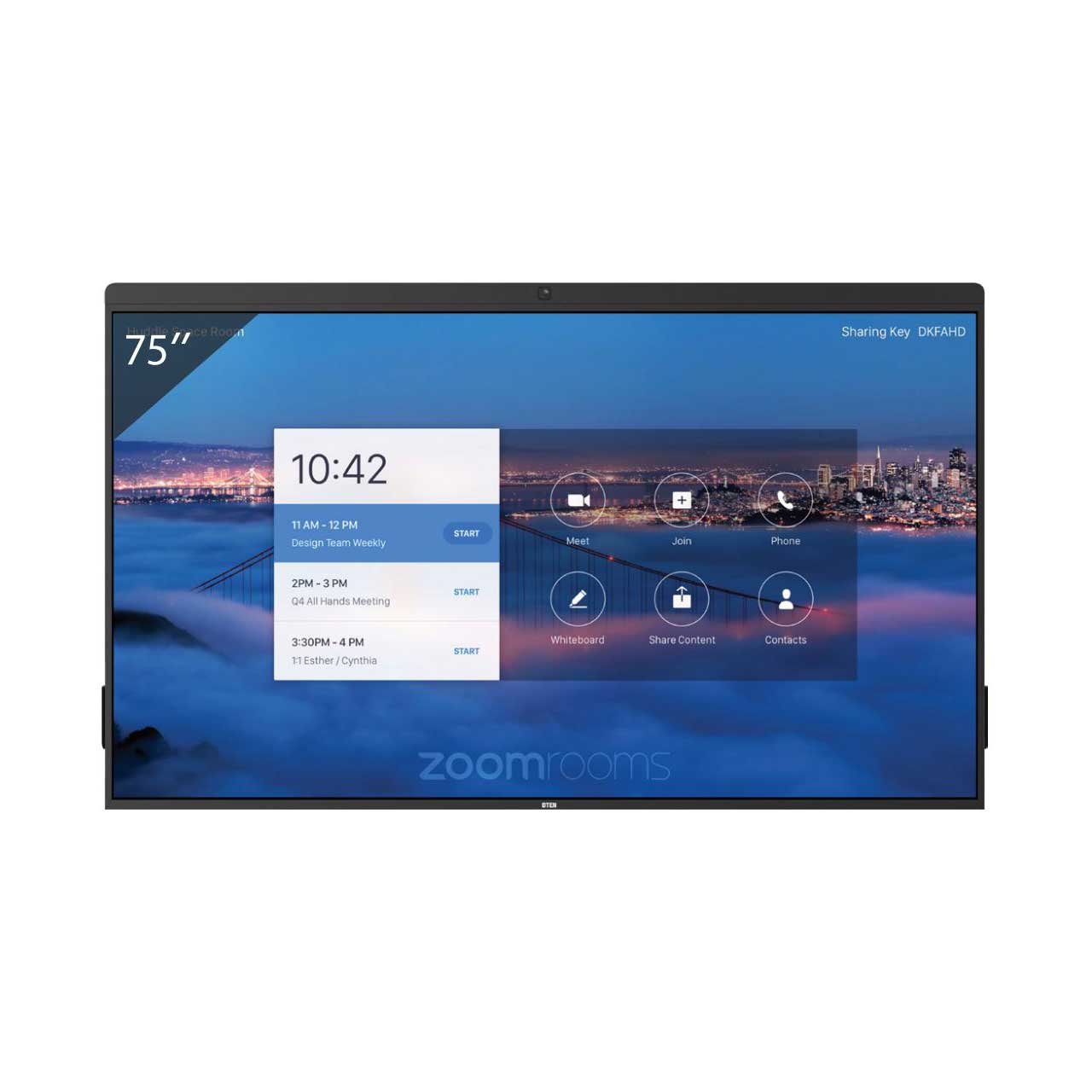 DTEN D7 4K All-In-One Zoom Video Conferencing Solution with 75 Inch HDMI/USB Monitor & Built-in Wide-angle Camera DB50475E