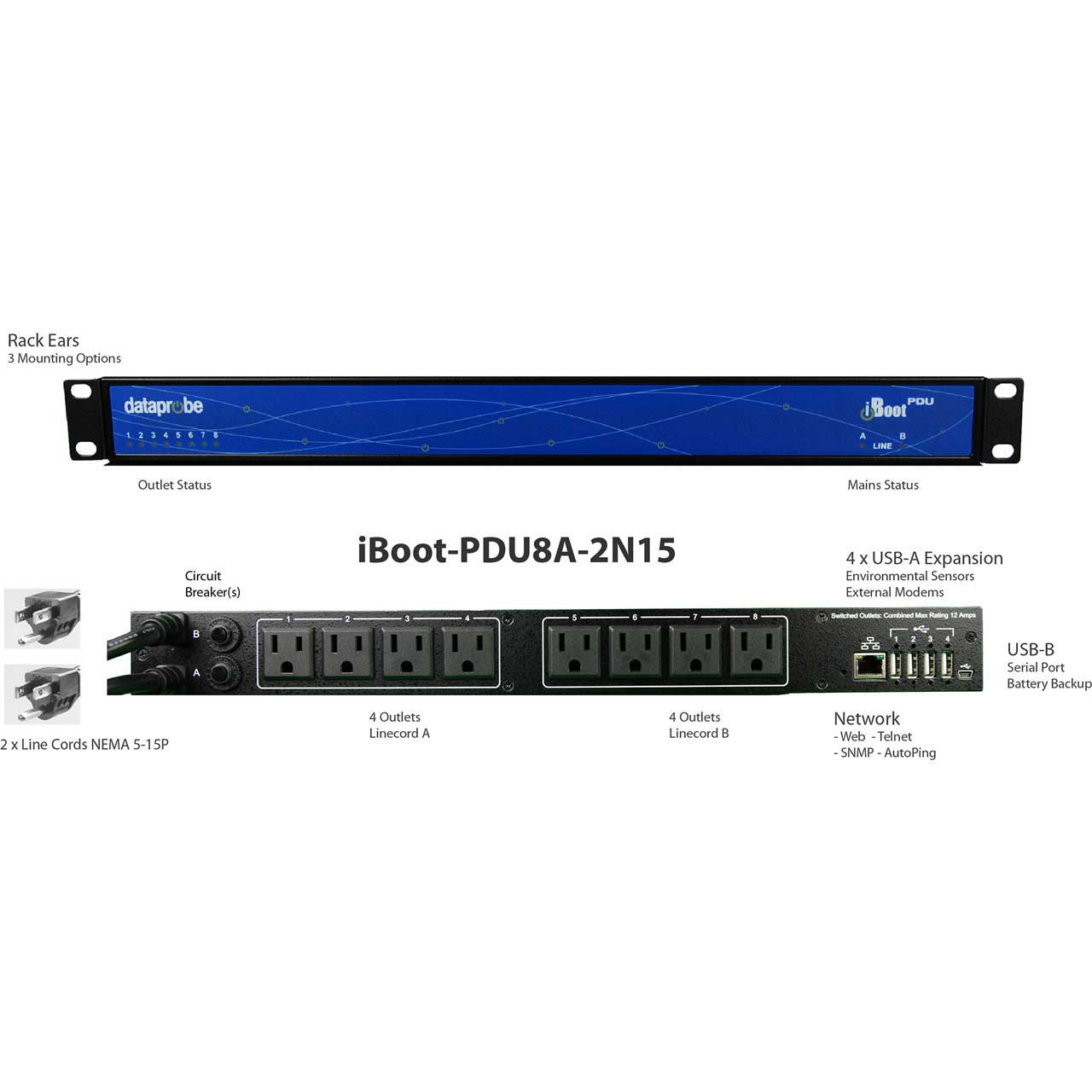 TEMPer2 - Dataprobe TEMPer2: Dual Temperature Probe for iBoot-PDU