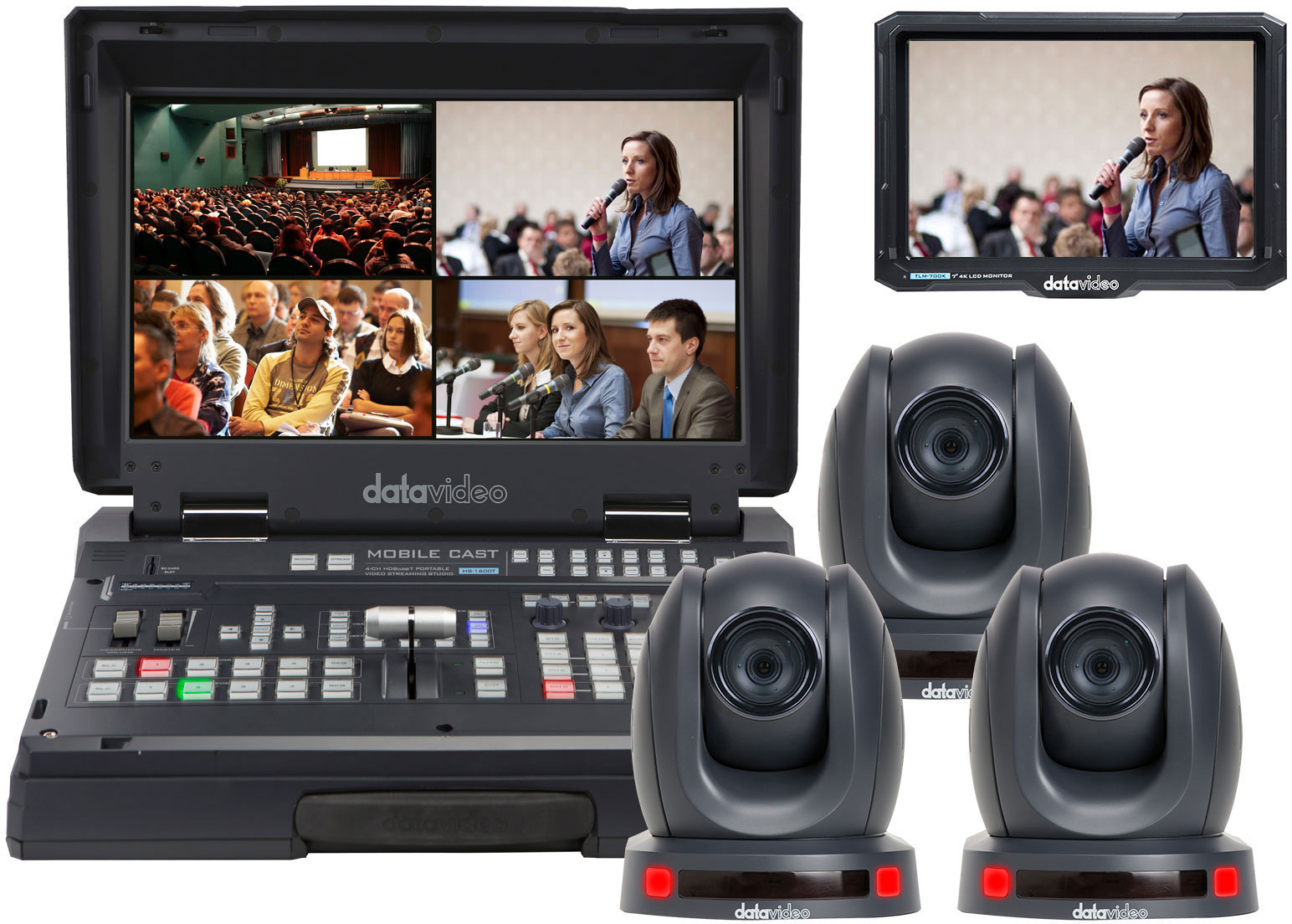 Datavideo HS1600T3C140T Portable Video Studio w/ Streaming/Recording