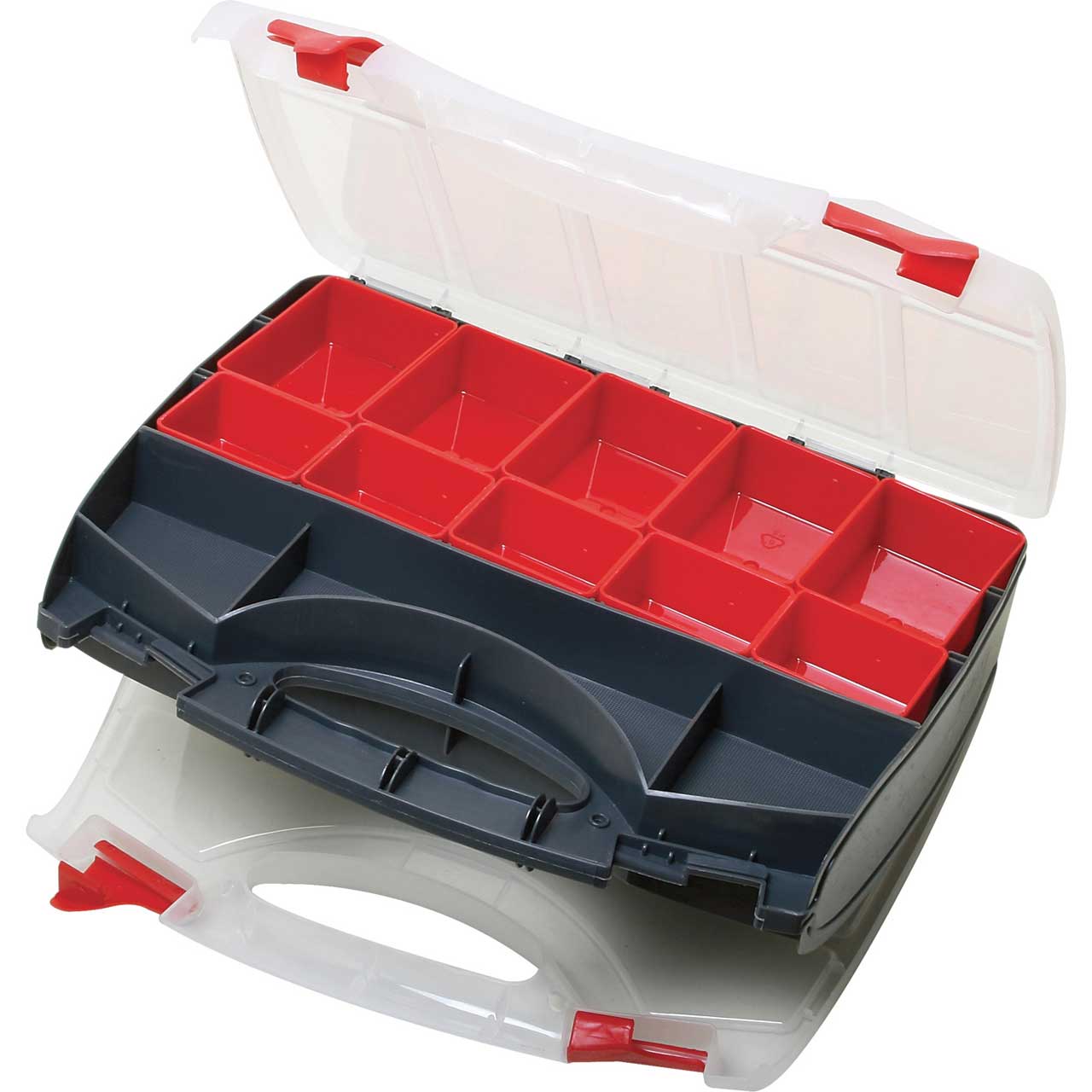 Fehr Brothers TSBOX-F Fehr Brothers Metal Organizer Storage Box with 8  Adjustable Dividers 18x12x3