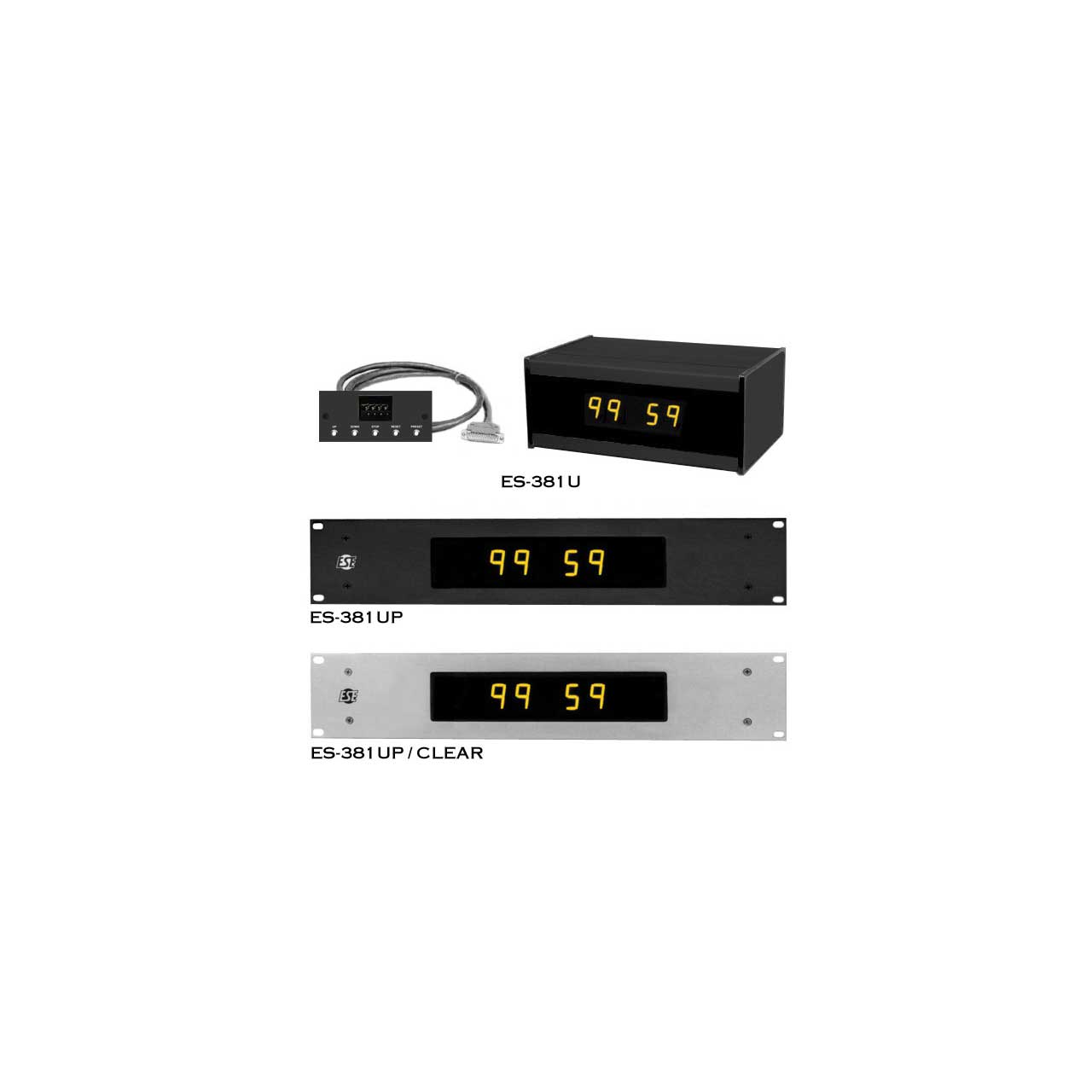 ESE ES-381UEP 100 Minute Up/Down Timer with Rackmount