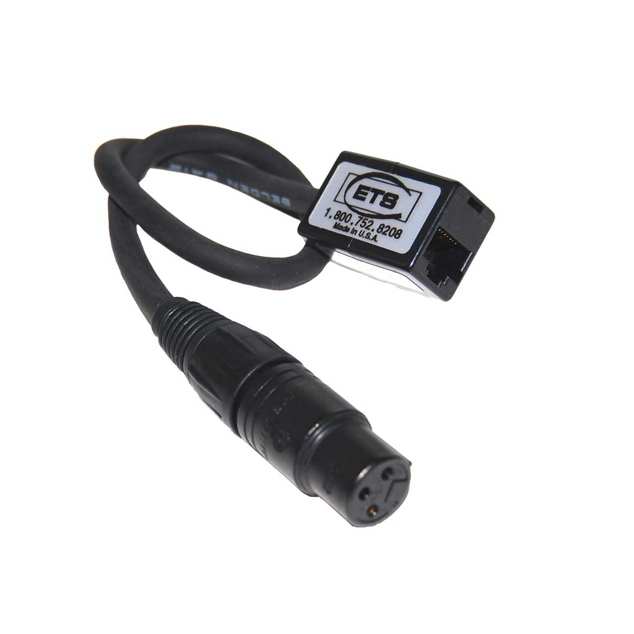 1pc XLR 3 Pin Male Plug To RJ45 Female Jack Network Adapter