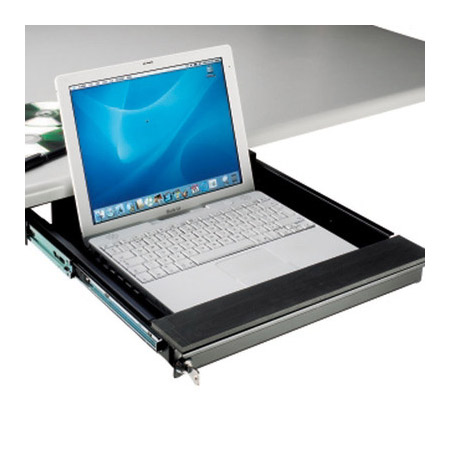Locking Laptop Security Drawer For Under Desk Mount 75mm H X 338mm