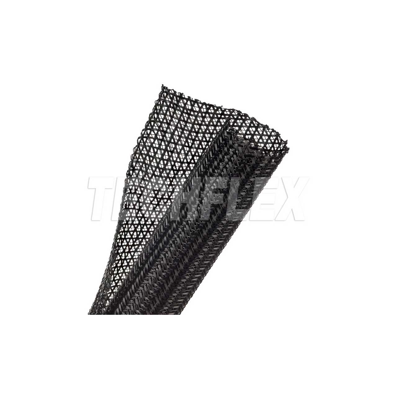 Cable Wrap Split F6 1/4 Black PET, 200' Per Box 