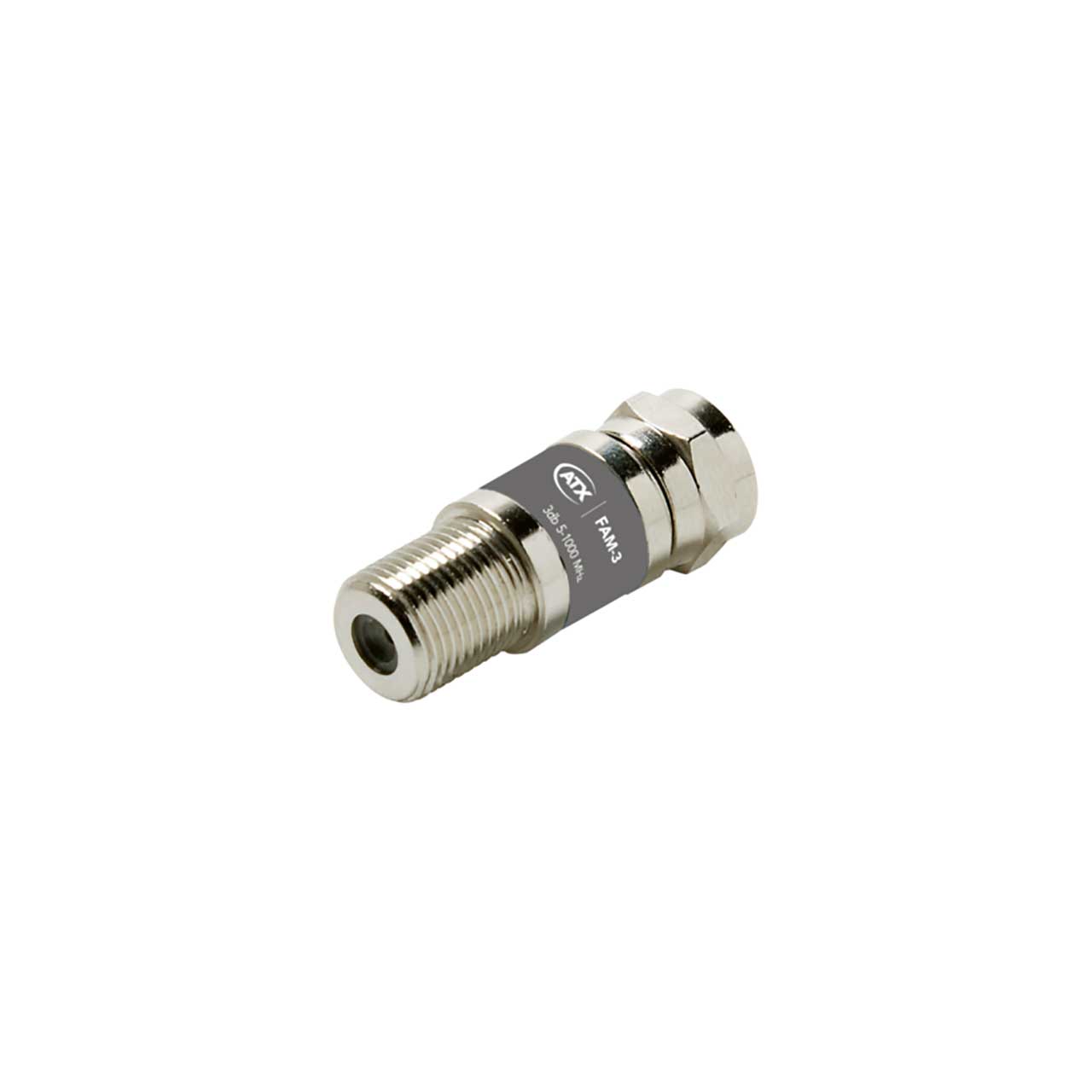 ATX Networks FAM-3 In-Line Attenuator Pad - F Male to F Female - 3dB FAM-3