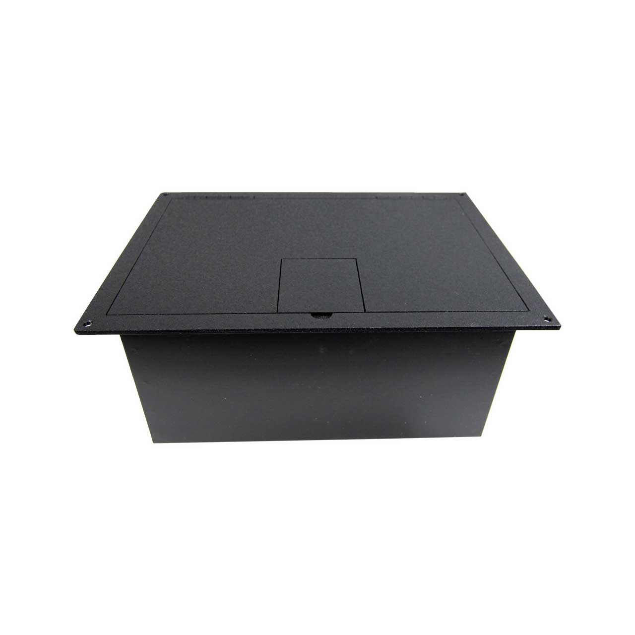 FSR FL-1500 Floor Box with Hinged Door in Black Sandtex Paint  FL-1500-BLK