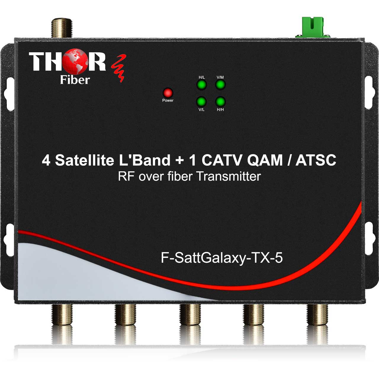 Thor F-SattGalaxy-TX/RX-5 4x Satellite L-Band LNBs/1 CATV QAM/ATSC RF Over 1 Fiber Transmitter MDU Distribution Solution  FSATTGALAXYTXRX5