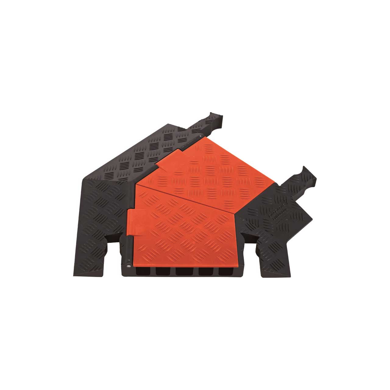 Guard Dog 45 Degree Right Turn For 5 Ch Cable Protector - Orange Lid / Black Ramps GDT5X125ROB