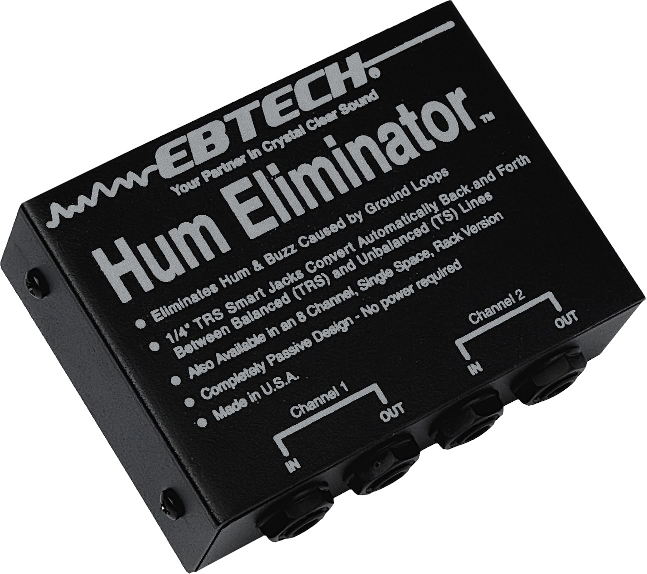 Ebtech HE2 2Channel Hum Eliminator with 1/4in Smart Jacks
