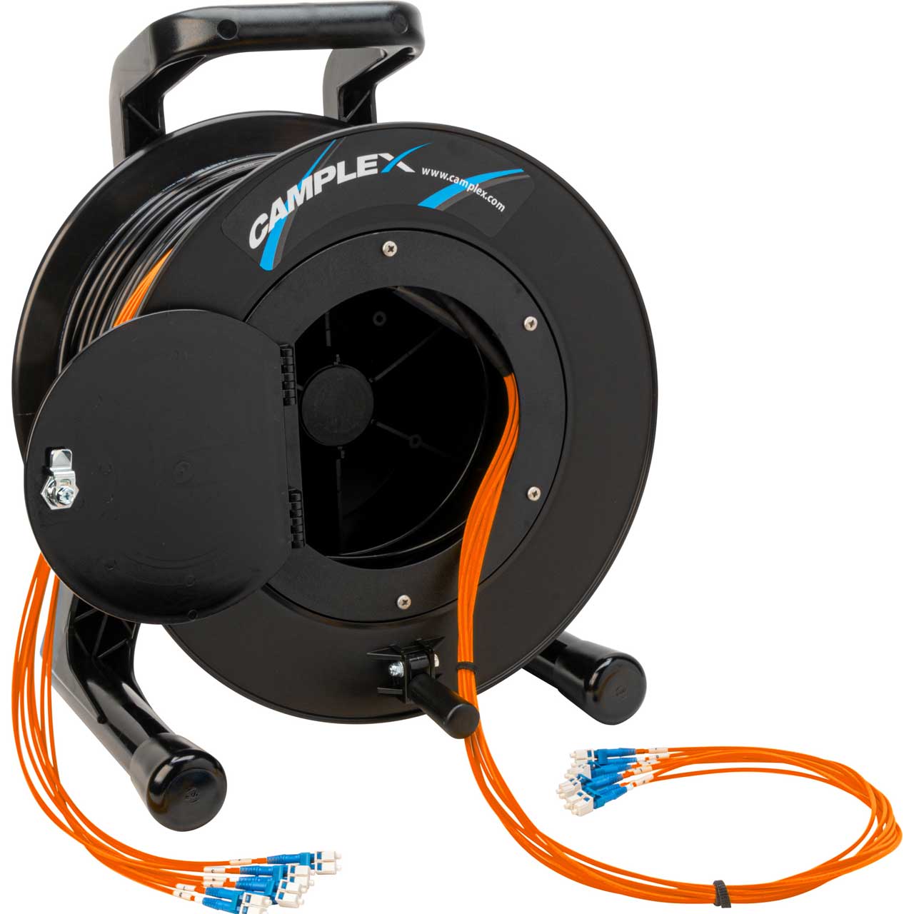 Camplex HF-TR08LCM1-1500 8-Channel LC Multimode OM1 Fiber Optic Tactical  Reel - 1500 Foot