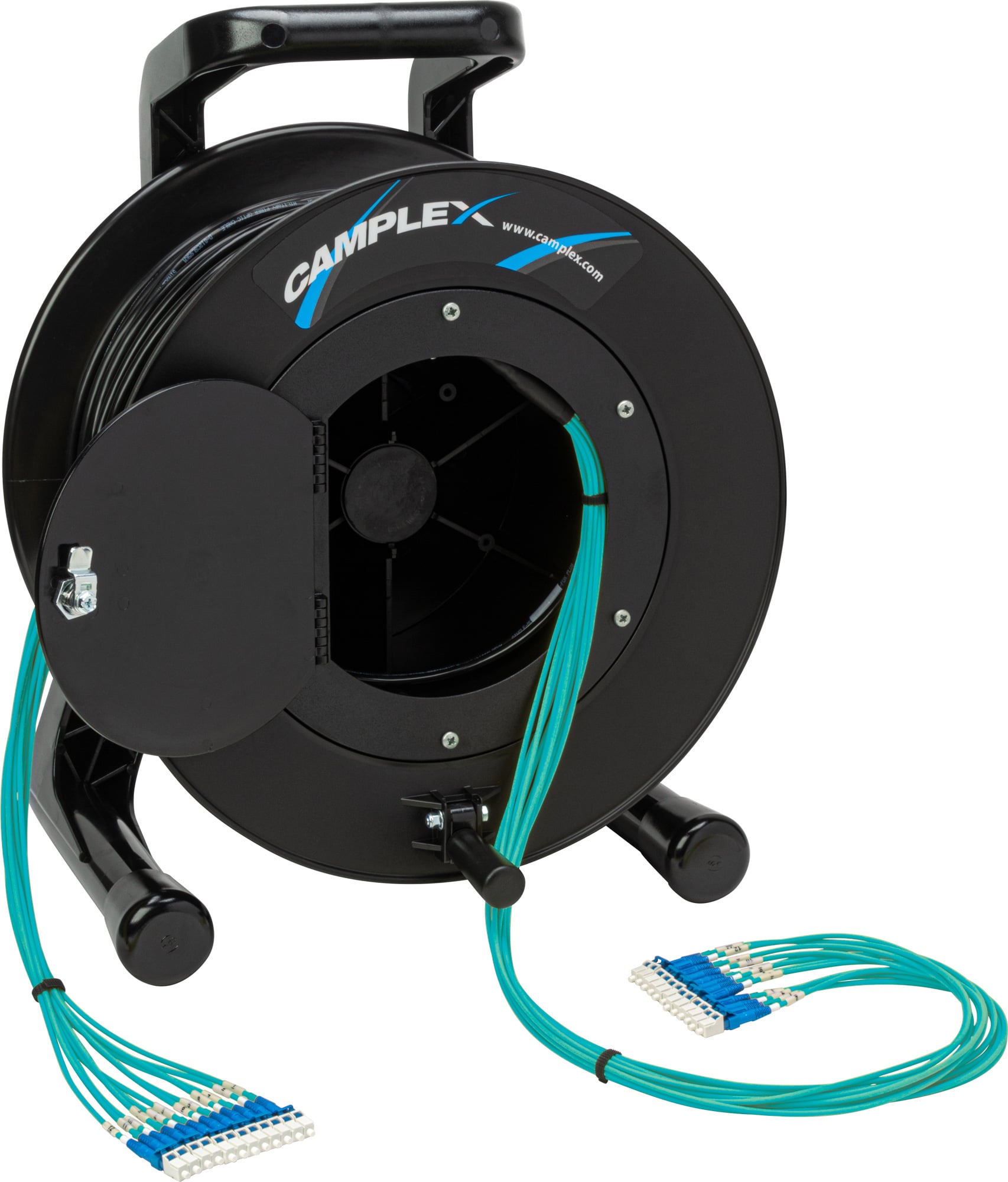 Camplex HF-TR02LCM3 2-Channel LC Multimode OM3 Tactical Fiber Optic Cable on Reel - Thumbnail 2