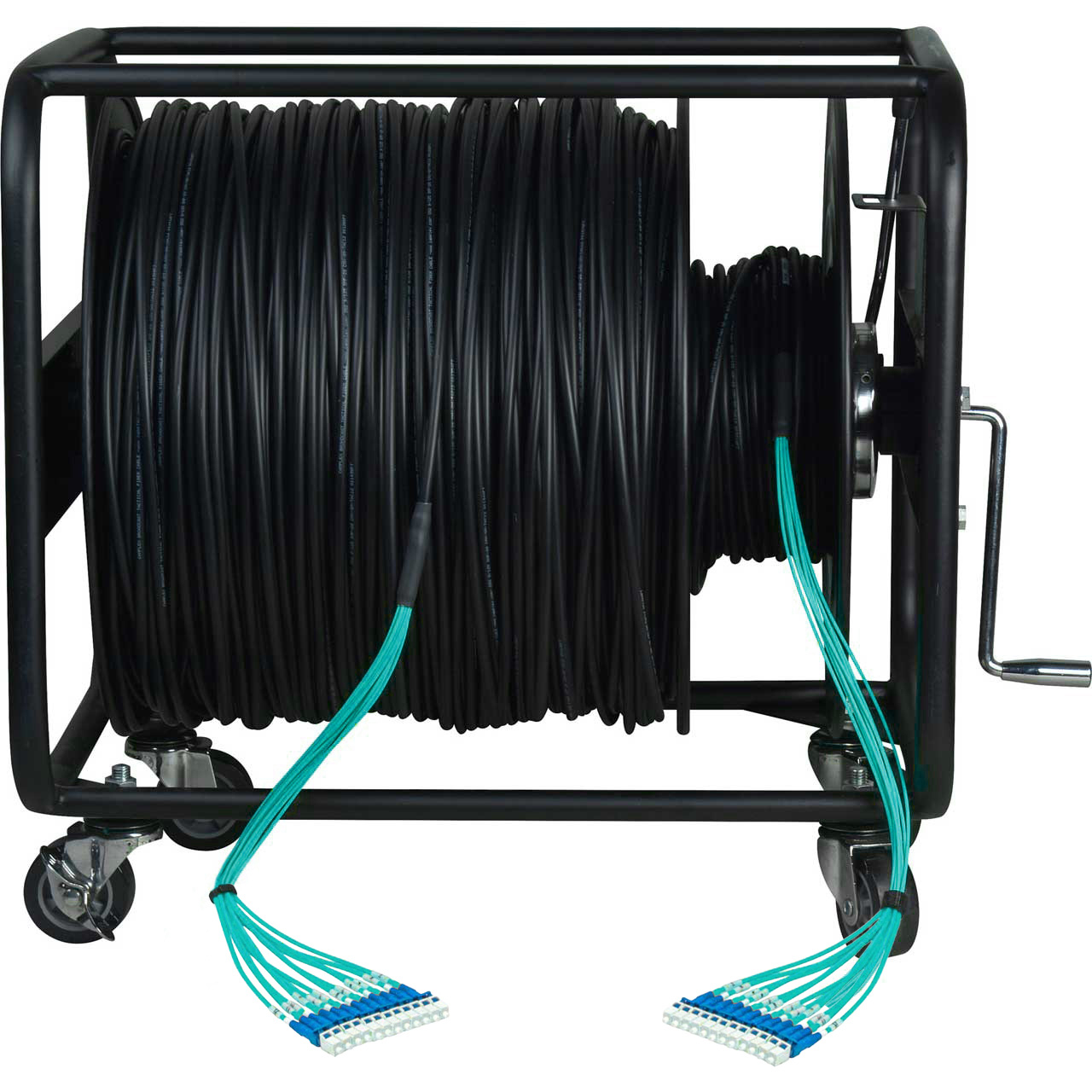 Camplex HF-TR02LCM3 2-Channel LC Multimode OM3 Tactical Fiber Optic Cable on Reel - Thumbnail 4