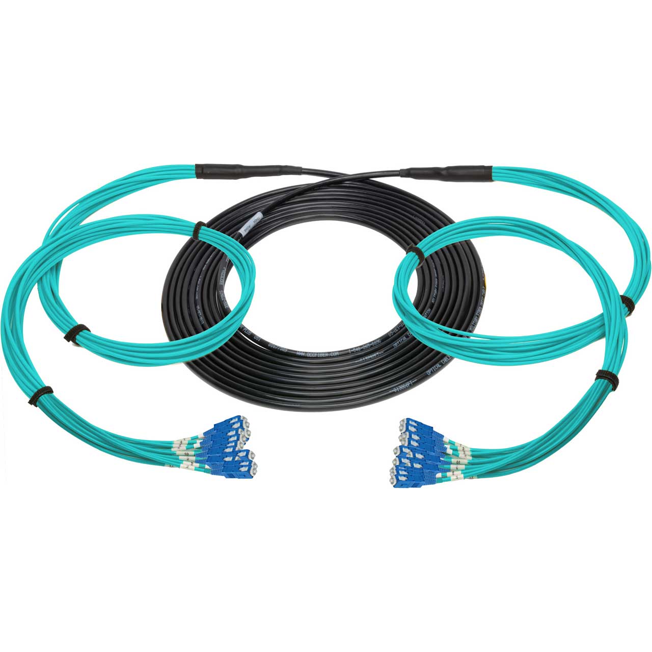 Camplex 12Channel SC Multi Mode OM3 Fiber Optic Tactical Snake 100 Foot