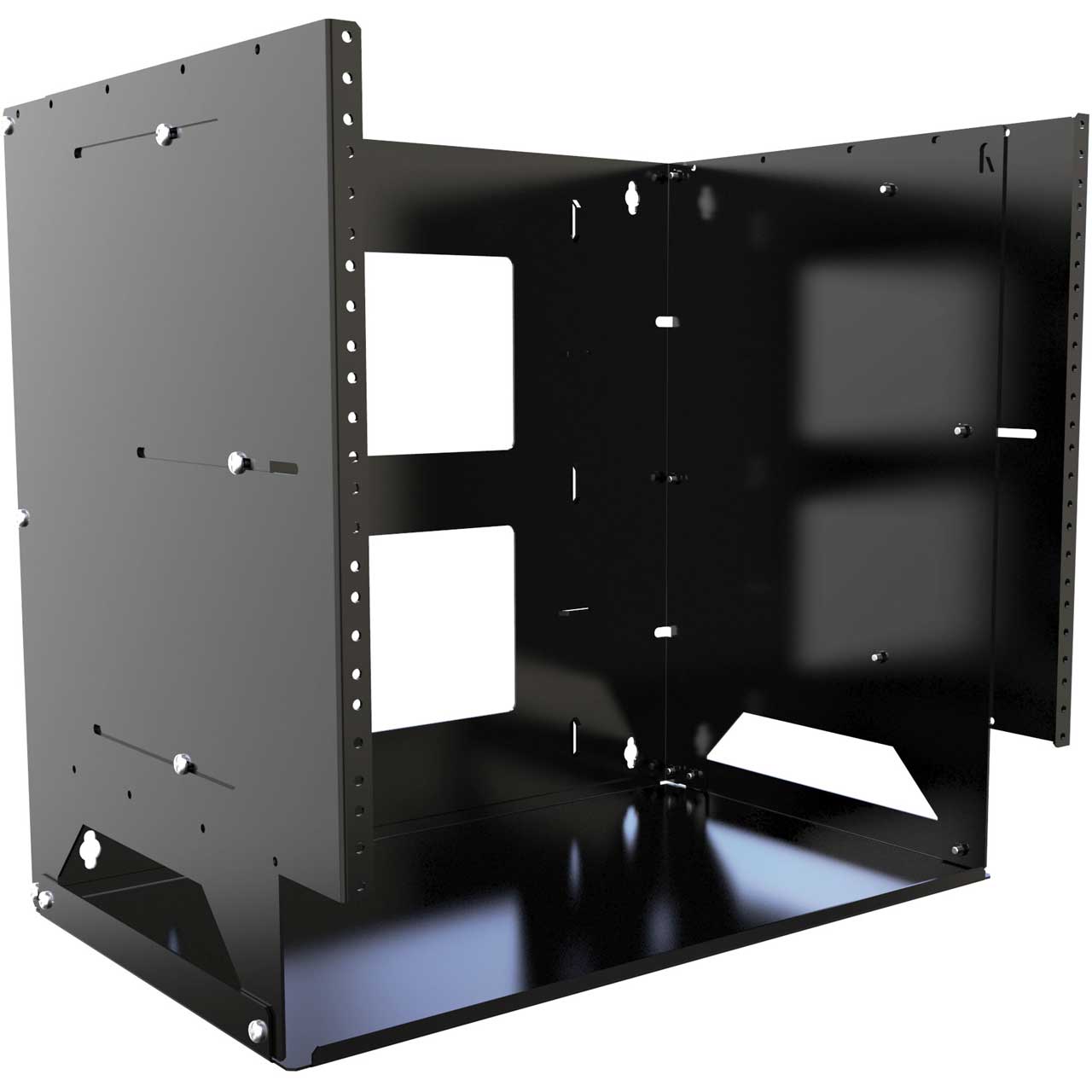 Hammond APBS198UBK 8RU Adjustable Wall Rack With Shelf APBS198UBK