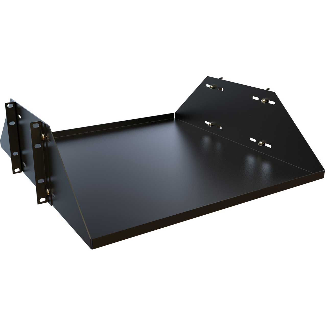Hammond DNRMU19BK1 3RU 19W 19D Solid Battery Shelf DNRMU19BK1