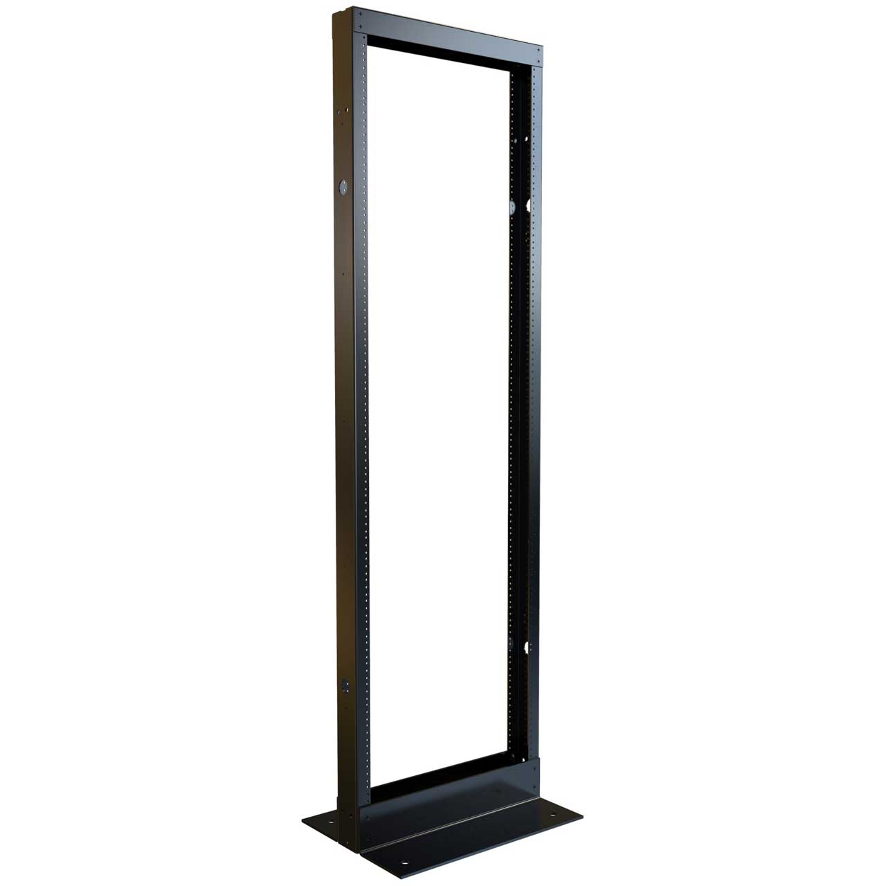 Hammond DNRR63HDKB 36RU 19 Inch Open Frame Rack - 10-32 Double-tapped 2-post - 69.13 Inch Overall Height - Knockdown DNRR63HDKB