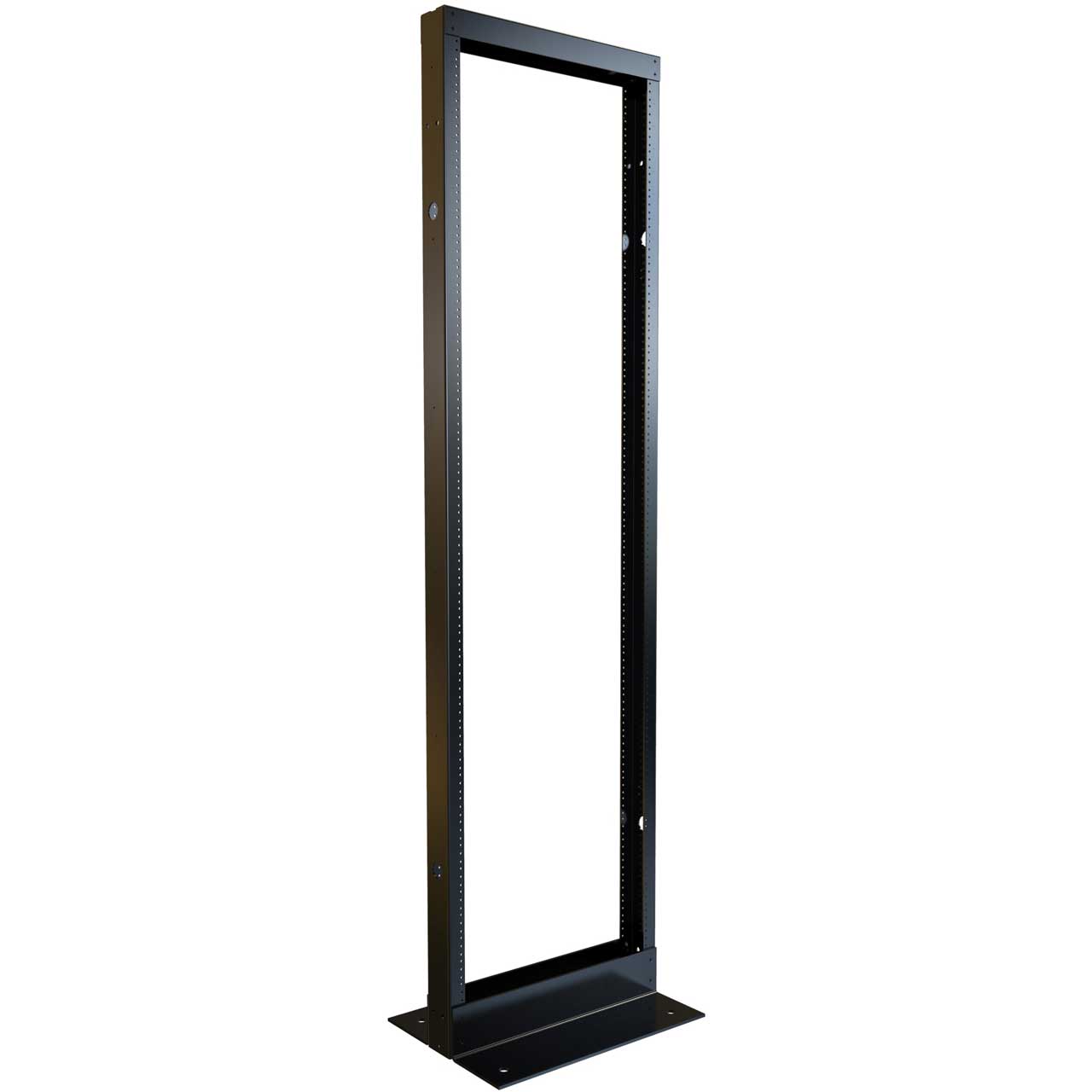 Hammond DNRR70HDKB 44RU 19 Inch Open Frame Rack - 10-32 Double-tapped 2-post - 83.13 Inch Overall Height - Welded DNRR70HDKB
