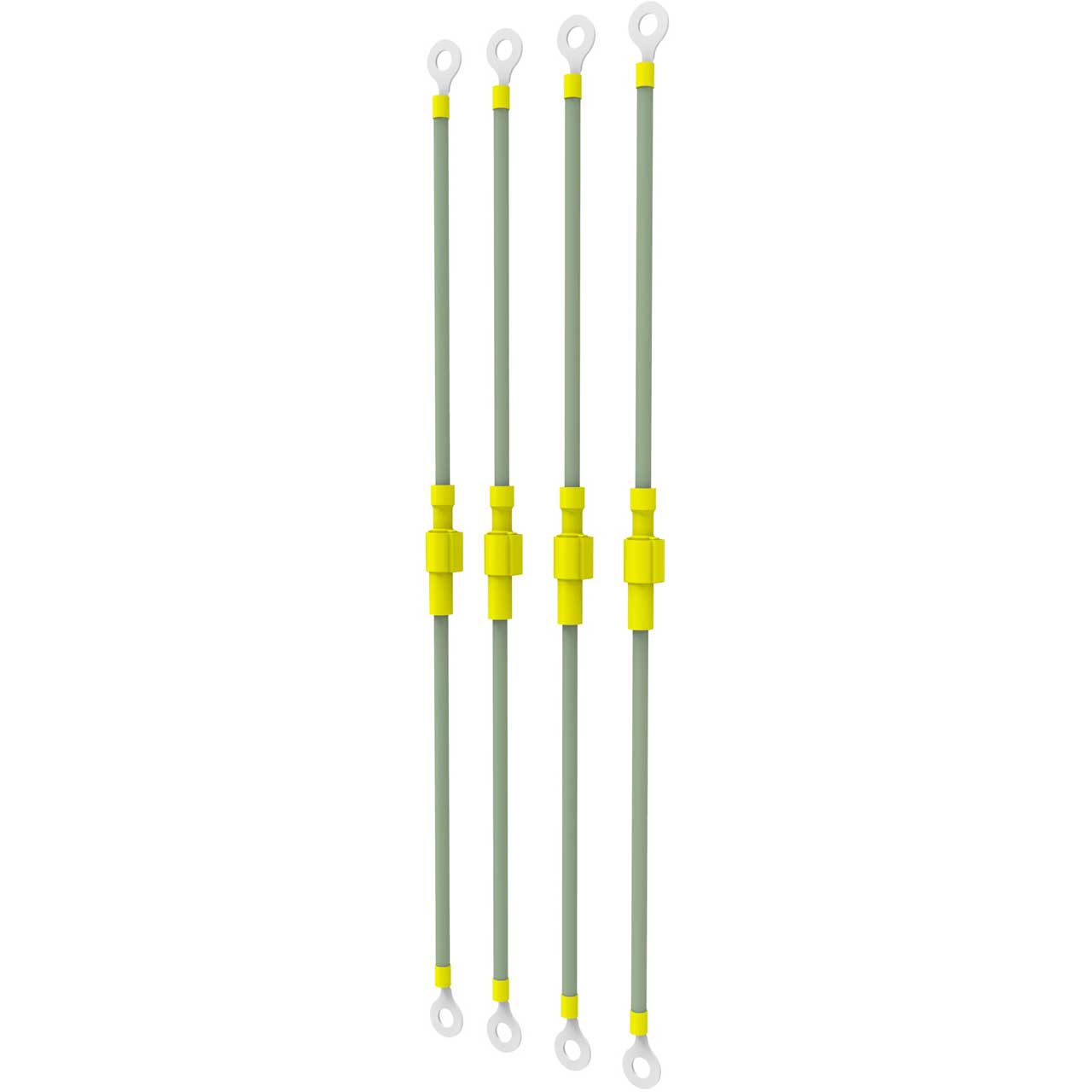 Hammond GRDKIT04 12 Inch Bonding Wire Kit with Four Ground Cables and Quick Disconnecting Terminals GRDKIT04
