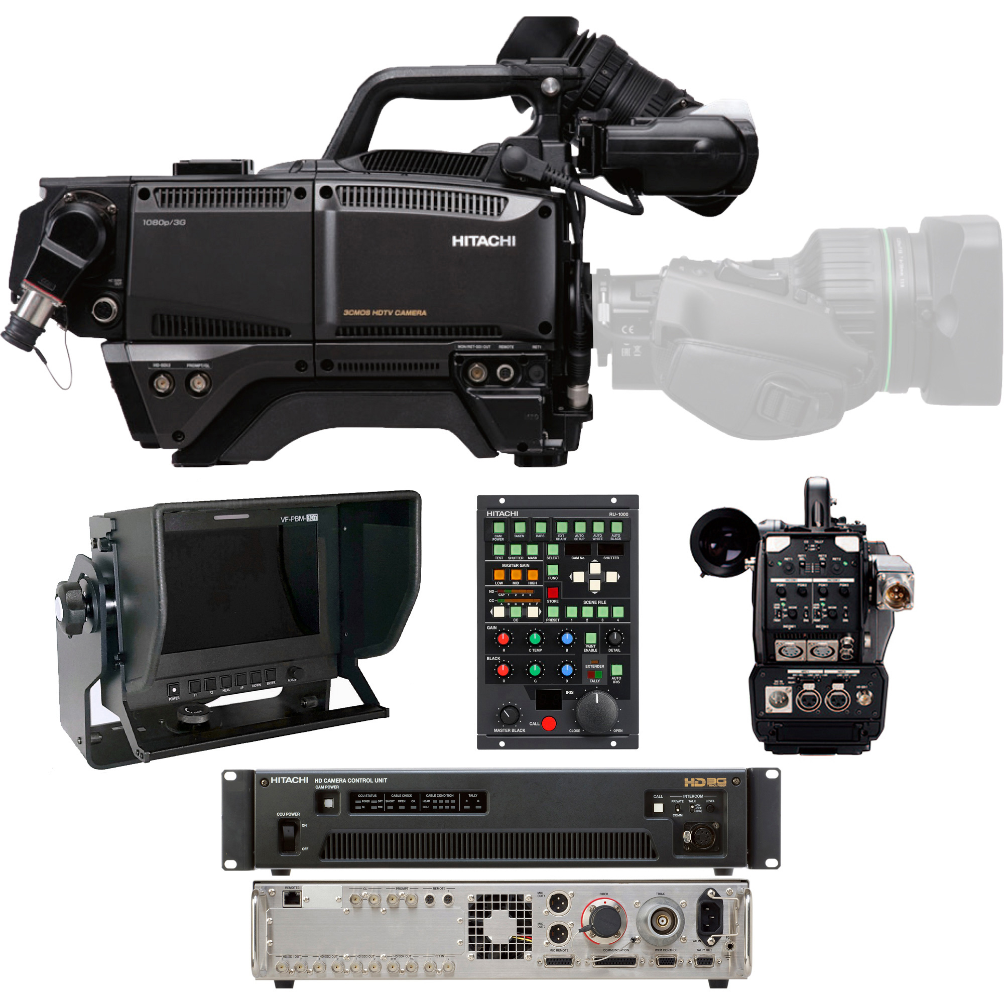 Hitachi SKHD1800ST1 HDTV 1080p CMOS 3Gbps Fiber Camera Package with
