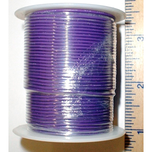 NTE Electronics 24 AWG 300V Stranded Hook-Up Wire 100 Foot Spool Violet