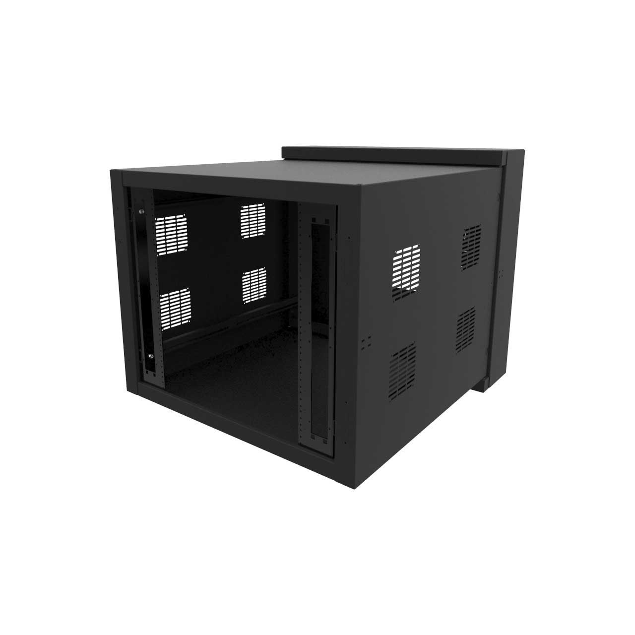 Hammond HWC3012U35BK 12RU 30 Inch Width 35D Swing Wall Cabinet for HWC Series HWC3012U35BK