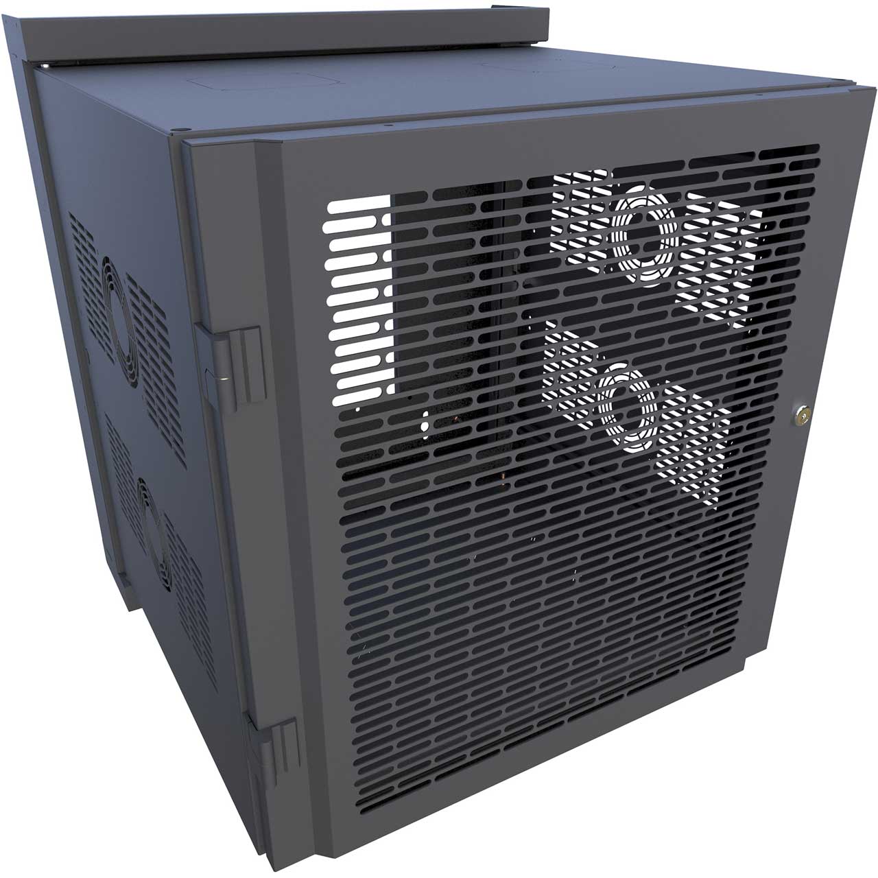 Hammond HWM2412U20BK 12RU 25 Inch Deep Swing-out Cabinet with Vented Door for HWM Series HWM2412U20BK