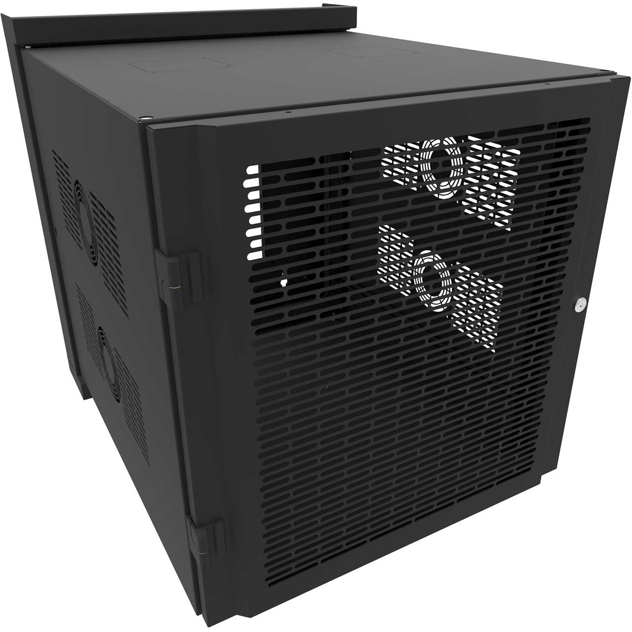 Hammond HWM2412U26BK 12RU 31 Inch Deep Swing-out Cabinet with Vented Door for HWM Series HWM2412U26BK