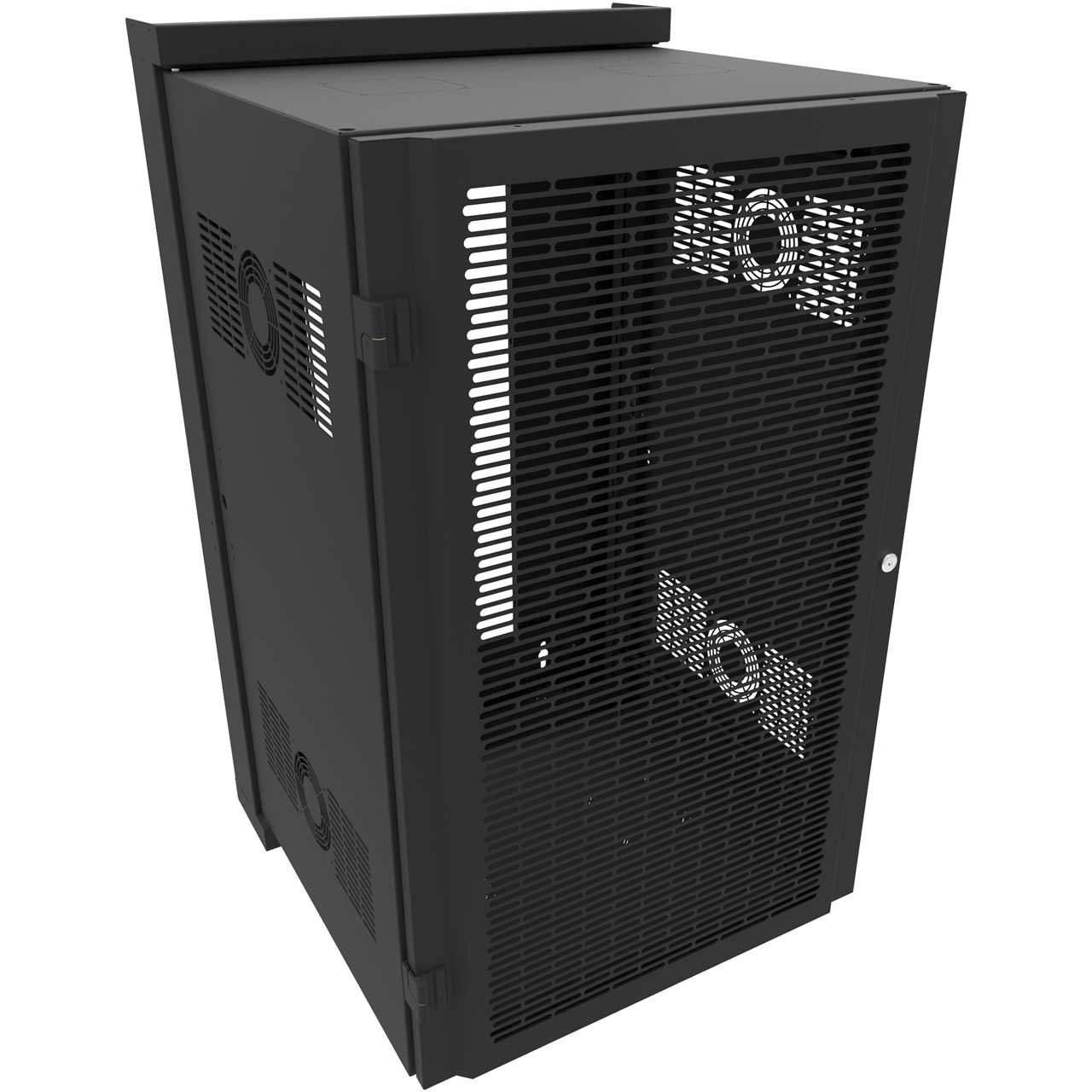 Hammond HWM2420U20BK 20RU 25 Inch Deep Swing-out Cabinet with Vented Door for HWM Series HWM2420U20BK