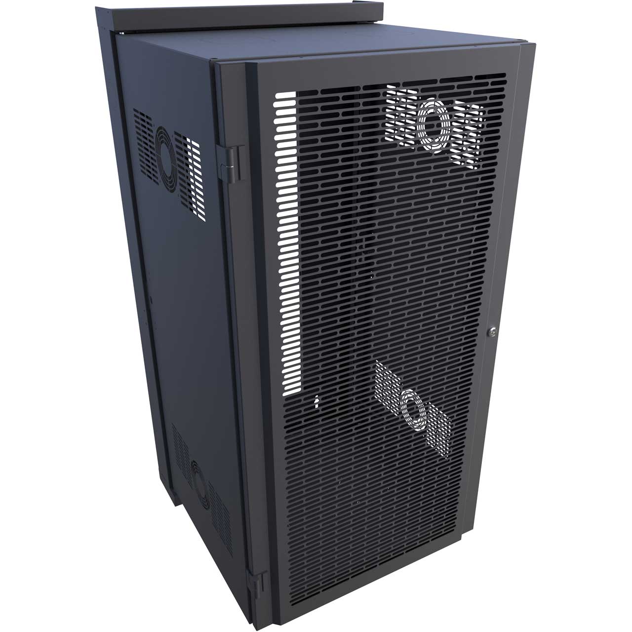 Hammond HWM2424U20BK 24RU 25 Inch Deep Swing-out Cabinet with Vented Door for HWM Series HWM2424U20BK