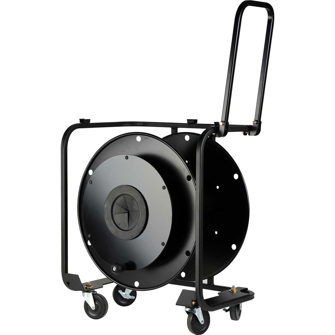 Hannay Reels AVF-18 Fiber Optic Series Metal Cable Reel for up to 1000 Feet  of SMPTE Cable - with Casters & Pull Handle