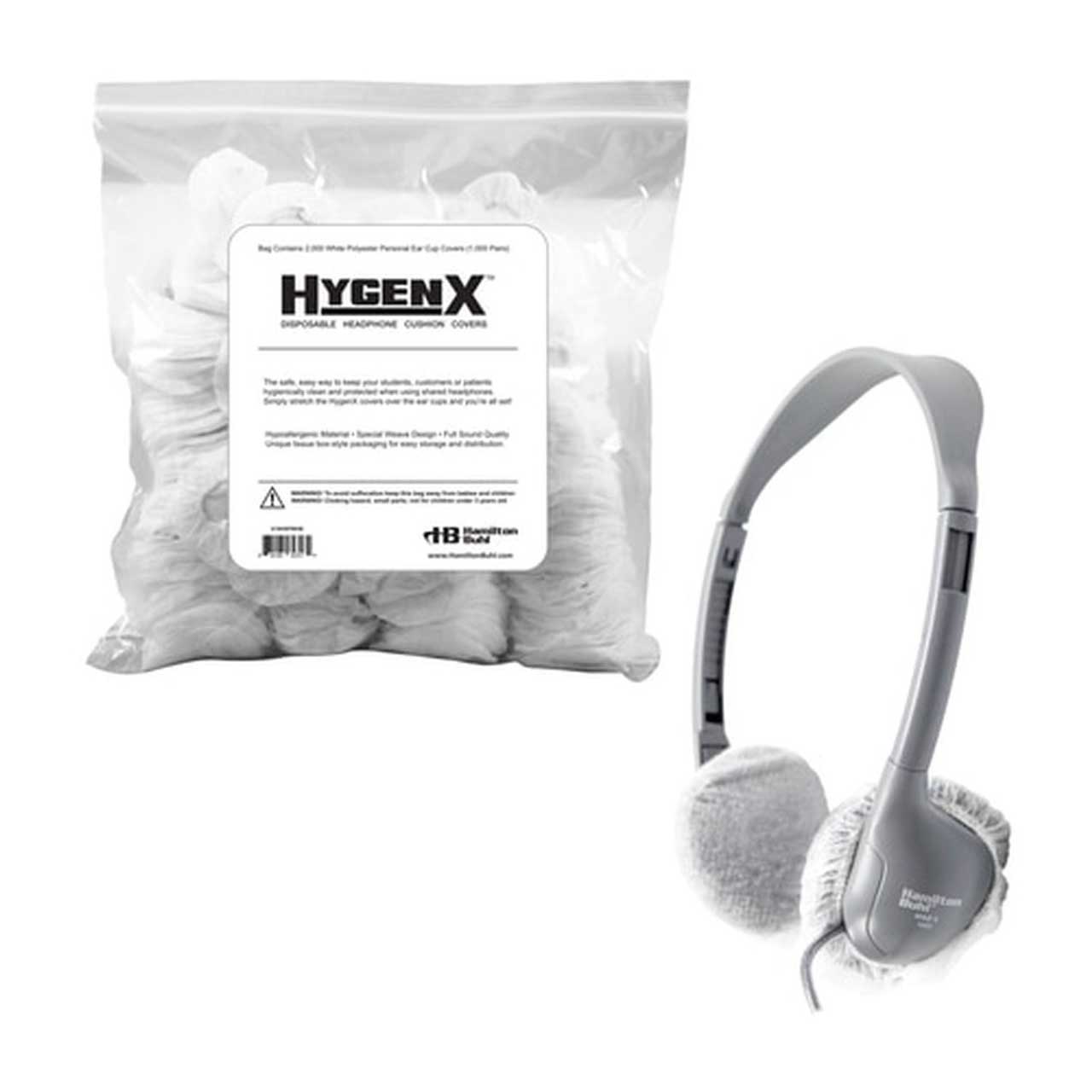 HygenX X19HSPWHB Sanitary Disposable Headphone Covers