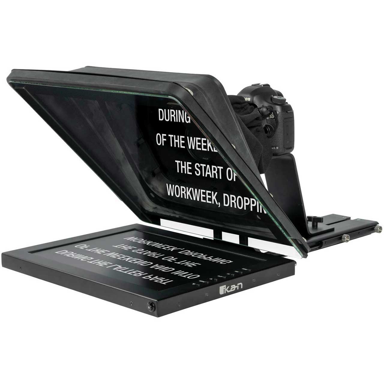 ikan PT4500-SDI-P2P Interview System with 2 x Professional 15-Inch High Bright Teleprompter with 3GSDI PT4500-SDI-P2P