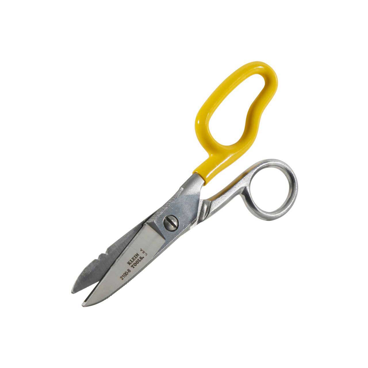 Klein Tools 2100-8 Free-Fall Snip Stainless Steel Electricians Scissors 2100-8