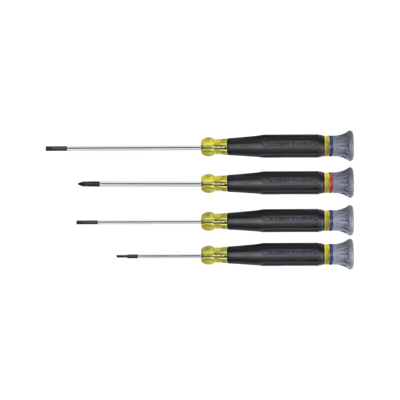 Klein Tools 85613 Screwdriver Set - Electronics Slotted and Phillips - 4-Piece 85613