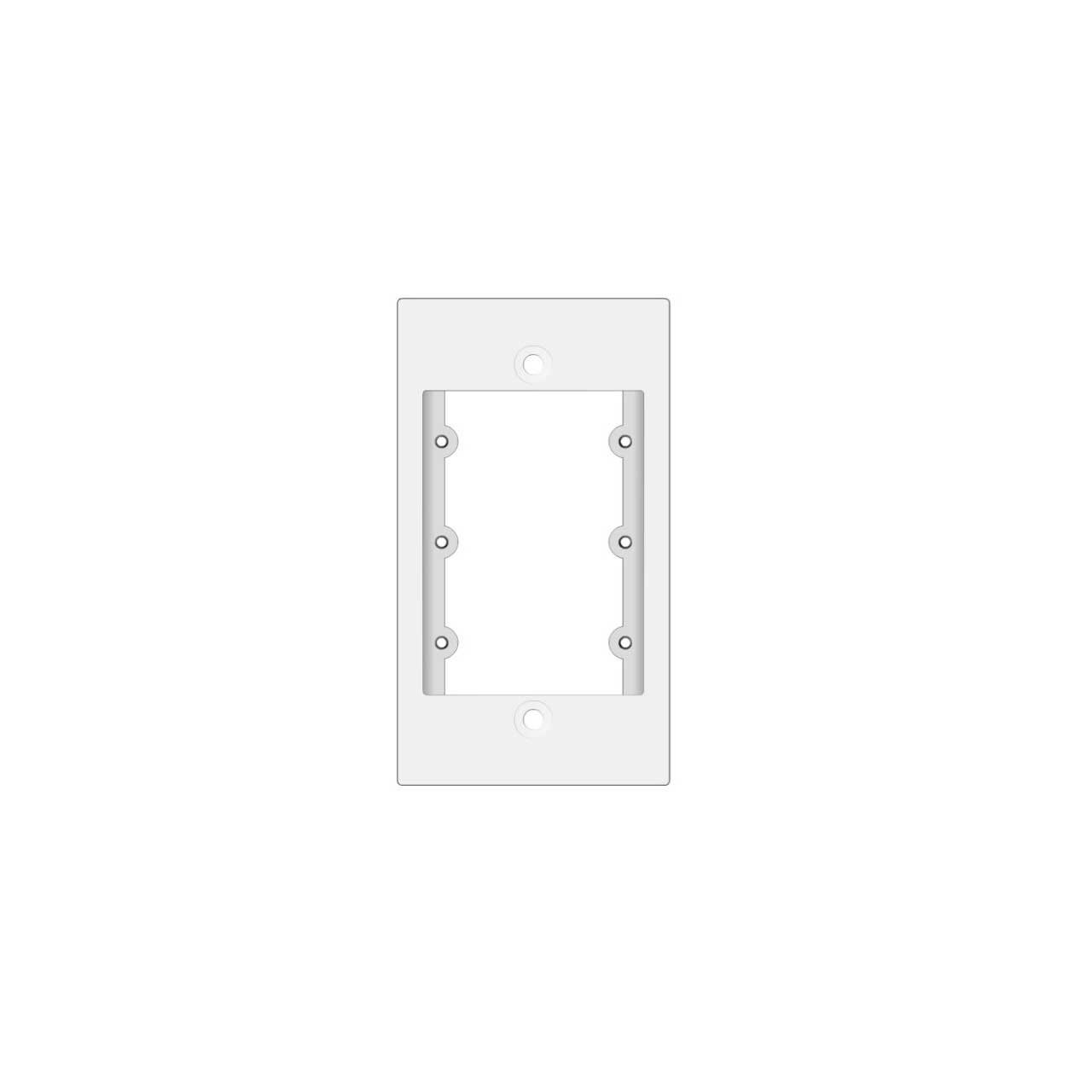 Kramer FRAME-1G Single Gang Frame to hold 3 Wall Plate Inserts - White FRAME1G WHITE