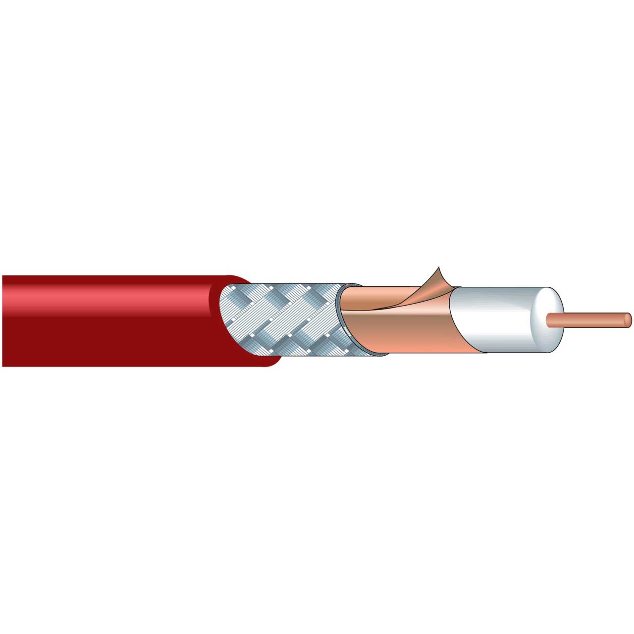 Canare L-3.3CUHD-984-RD 75 Ohm Coaxial Cable for 12G-SDI - Red - 984 Foot  L-3.3CUHD-984 (RED)