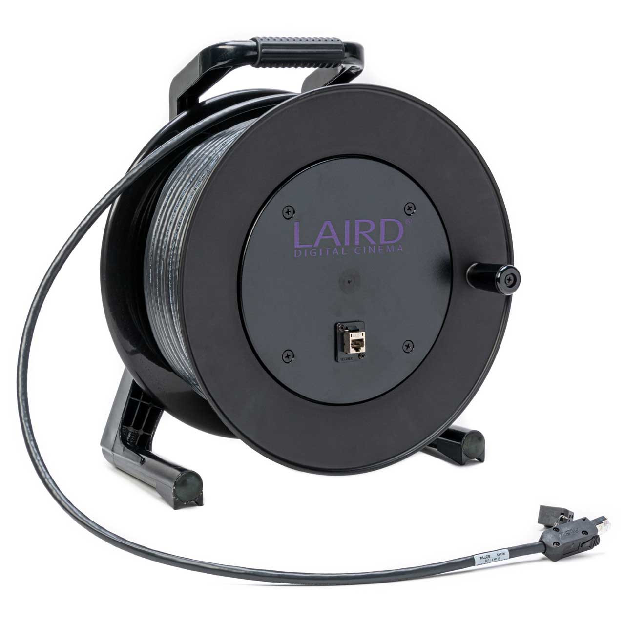 Laird Digital Cinema LCR-CAT6A-PS-100 Belden Cat6a 10GX IP Ethernet Cable & Hub Mounted RJ45 Jack & RJ45 ProShell On Reel - 100 ft