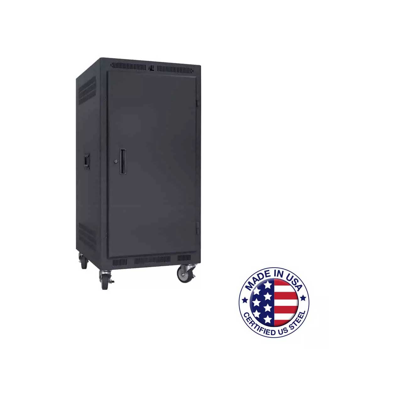 Lowell LPR-2122 21RU Portable Welded-Steel Rack w/ Rear Door / 22 Inch Deep