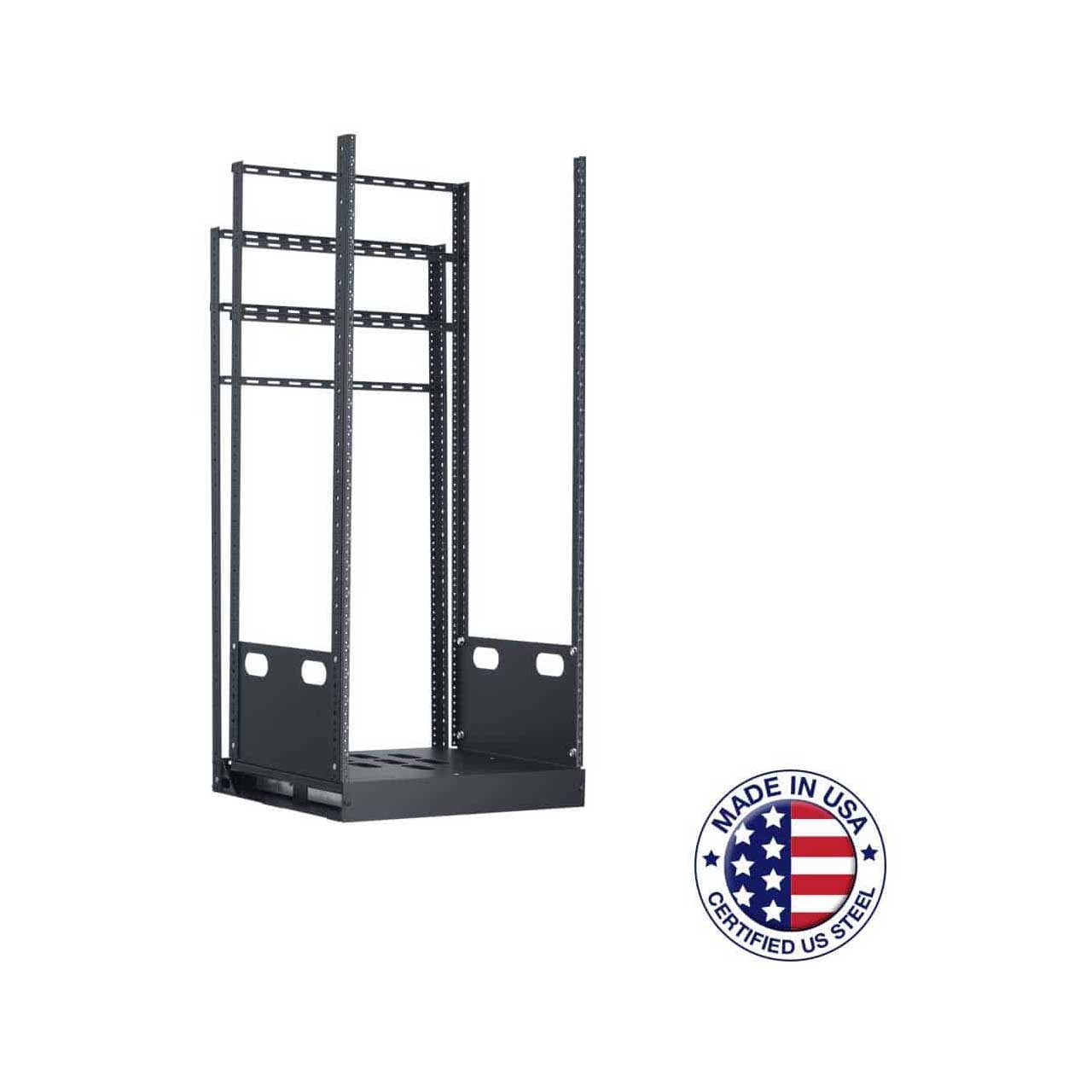 Lowell LPTR2-2419 24RU Pull & Turn Millwork Rack w/ Two Support Rails ...