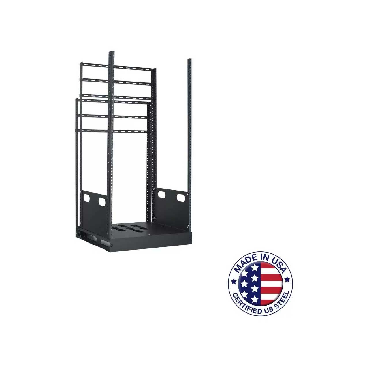 Lowell LPTR4-2119 21RU Pull & Turn Millwork Rack w/ Four Support Rails ...